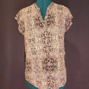 3/$20 Dana Buchman Snakeskin Print Women's Top